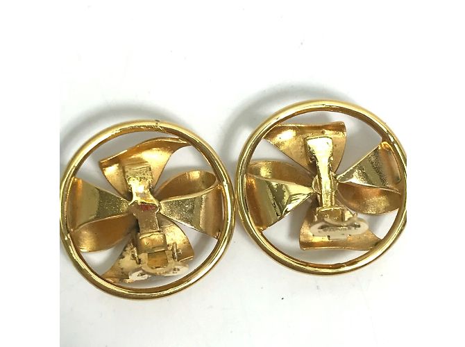 Timeless Chanel Vintage CC Mark Gold Clip Ohrringe Golden - Ansicht 5