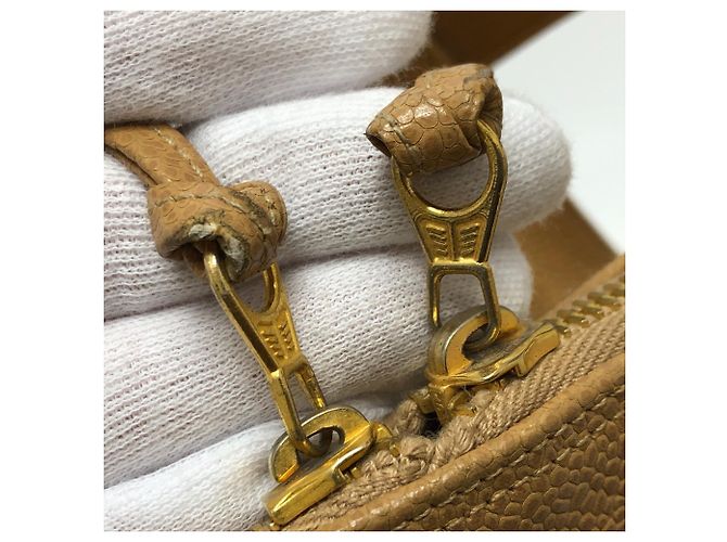 Chanel Beiger Leder-Shopper - Ansicht 10
