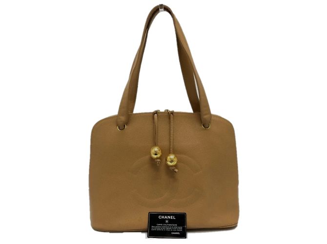 Chanel Beiger Leder-Shopper - Ansicht 15