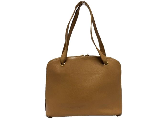 Chanel Beiger Leder-Shopper - Ansicht 2