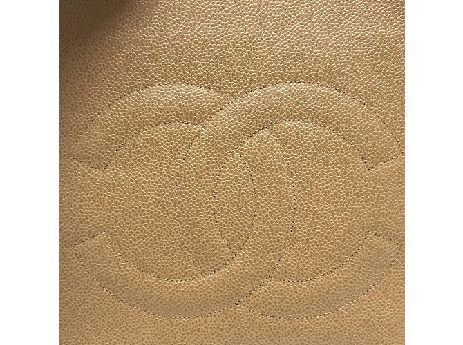 Chanel Beiger Leder-Shopper - Ansicht 9