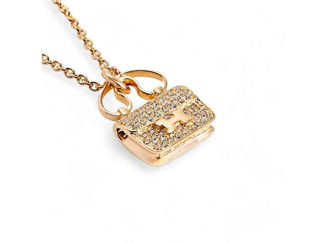 Hermès Collana Amuleto Constance K18PG in oro rosa - vista 4