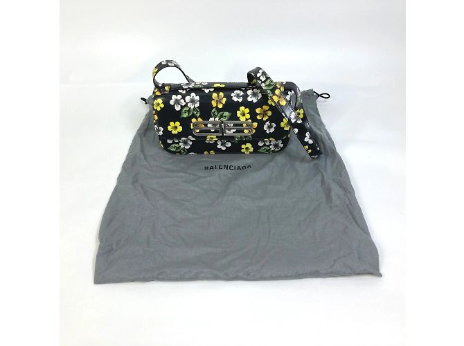 Borsa a spalla in pelle nera Balenciaga Nero - vista 16