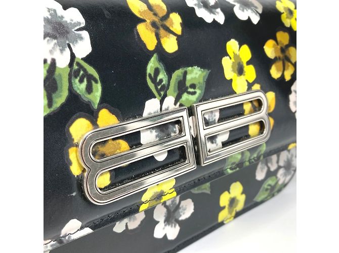 Borsa a spalla in pelle nera Balenciaga Nero - vista 4