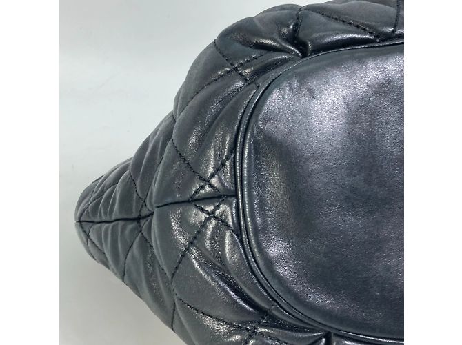 Borsa a spalla in pelle nera Chanel Nero - vista 6