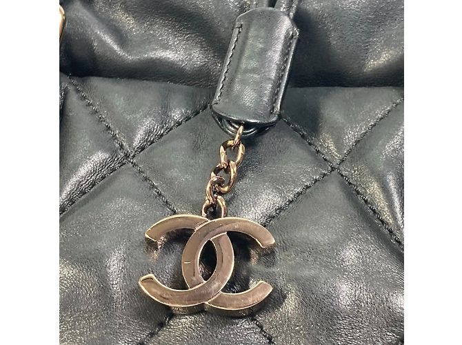 Borsa a spalla in pelle nera Chanel Nero - vista 8