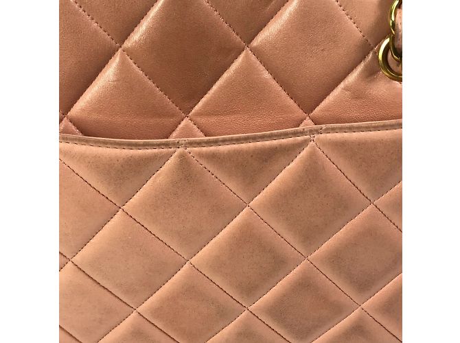 Borsa a spalla in pelle rosa Chanel - vista 11