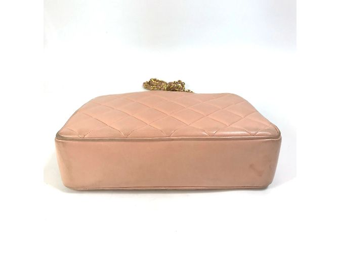 Borsa a spalla in pelle rosa Chanel - vista 5
