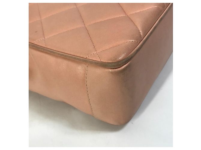 Borsa a spalla in pelle rosa Chanel - vista 6