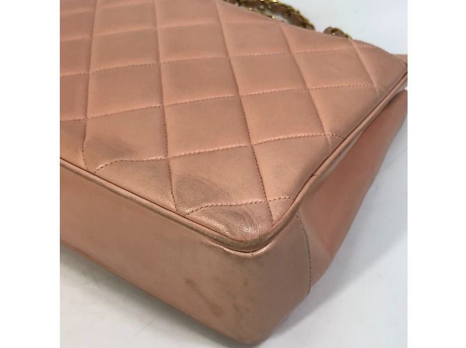 Borsa a spalla in pelle rosa Chanel - vista 7