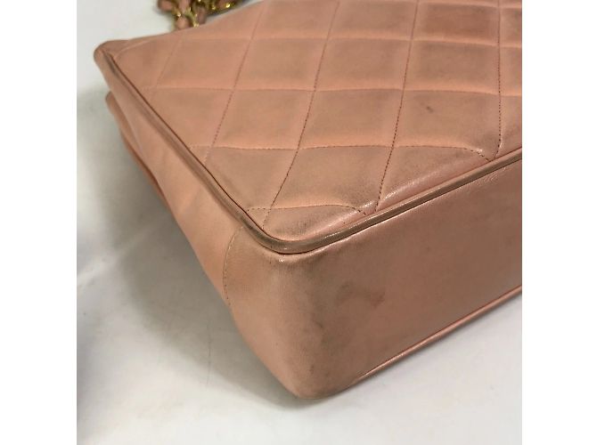 Borsa a spalla in pelle rosa Chanel - vista 8