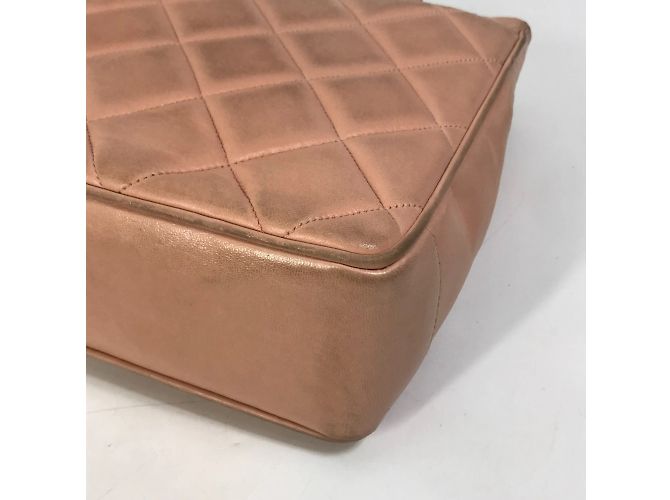 Borsa a spalla in pelle rosa Chanel - vista 9