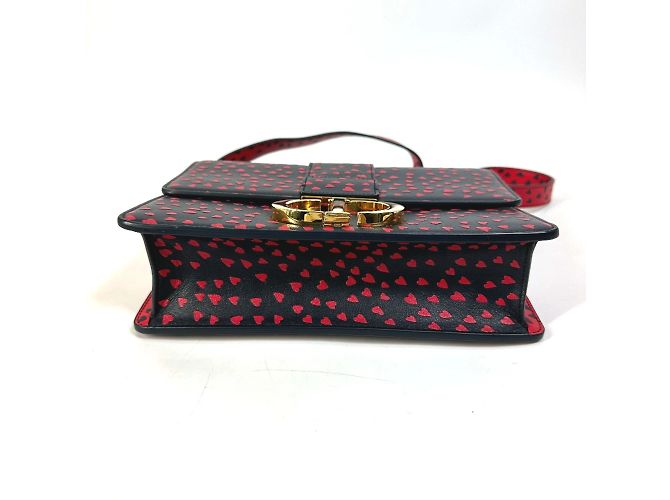 Christian Dior Heart Logo Crossbody Shoulder Bag Black - view 3