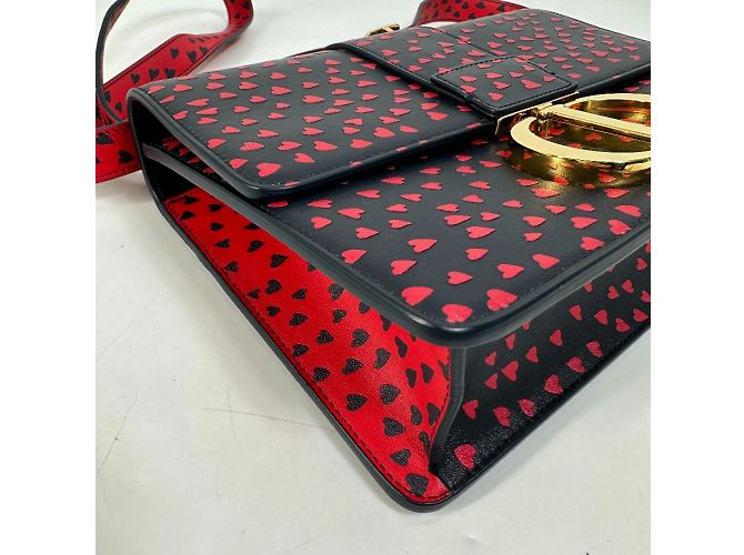 Christian Dior Heart Logo Crossbody Shoulder Bag Black - view 5
