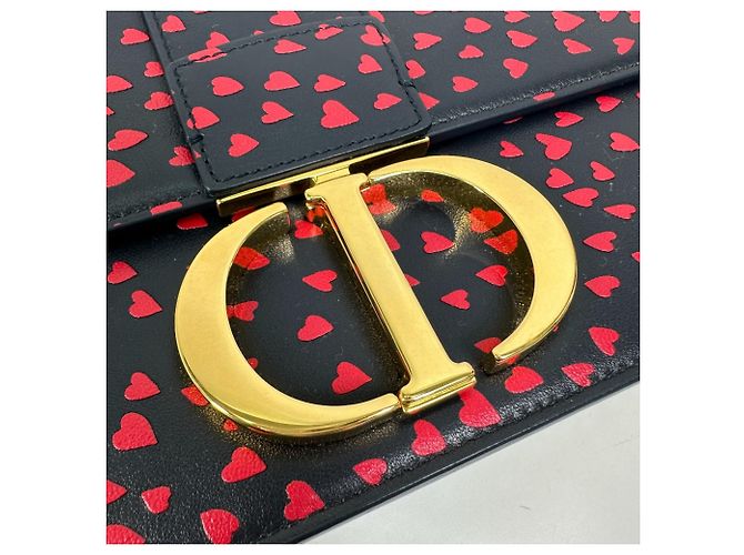 Christian Dior Heart Logo Crossbody Shoulder Bag Black - view 6