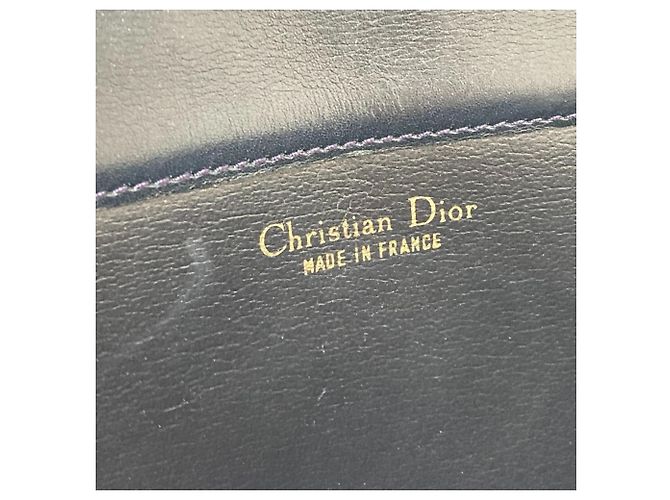 Borsa a spalla in pelle blu navy Christian Dior - vista 11