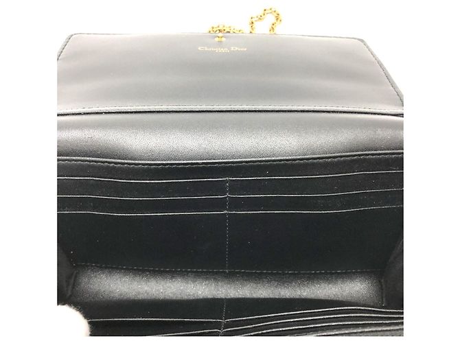 Borsa a spalla in pelle nera Christian Dior Nero - vista 10