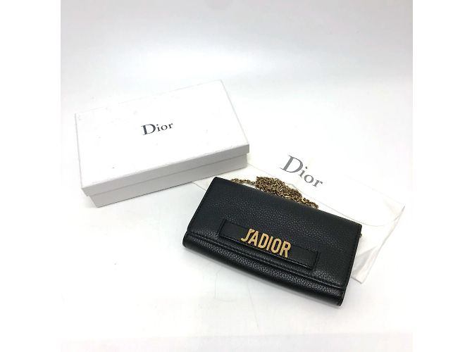 Borsa a spalla in pelle nera Christian Dior Nero - vista 16