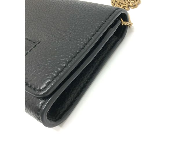 Borsa a spalla in pelle nera Christian Dior Nero - vista 4