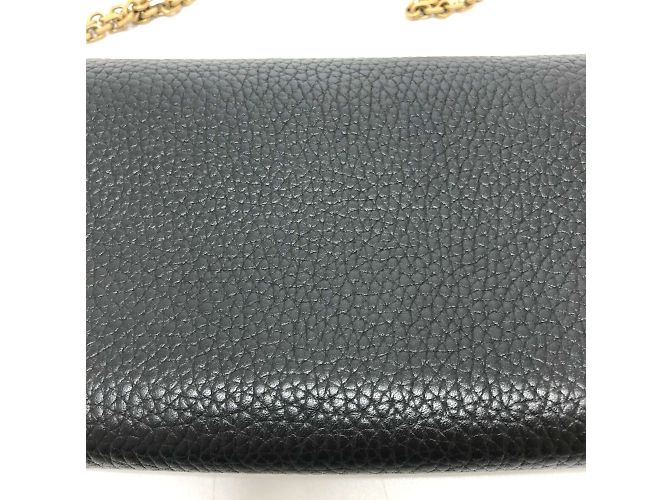 Borsa a spalla in pelle nera Christian Dior Nero - vista 7