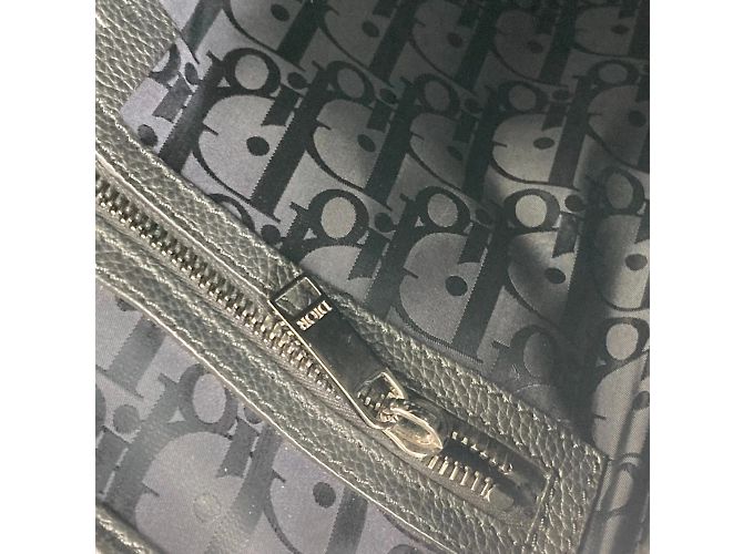 Zaino in pelle nera Christian Dior Nero - vista 16