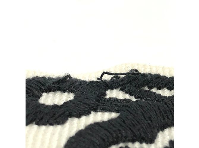 Gürtel aus weißem Stoff mit gesticktem Christian Dior-Logo - Ansicht 4