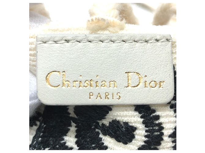 Gürtel aus weißem Stoff mit gesticktem Christian Dior-Logo - Ansicht 7