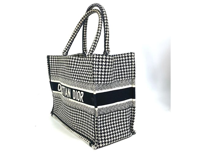 Houndstooth Tote Bag Christian Dior Schwarz - Ansicht 3