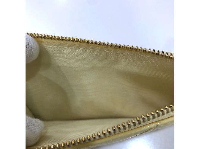 Monedero de charol Cannage Christian Dior Beige - vista 10