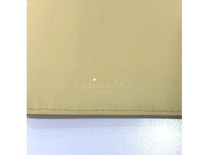 Monedero de charol Cannage Christian Dior Beige - vista 3