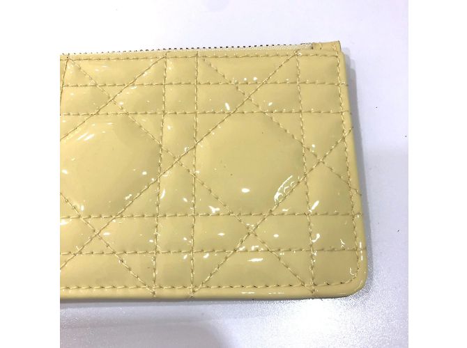 Monedero de charol Cannage Christian Dior Beige - vista 6