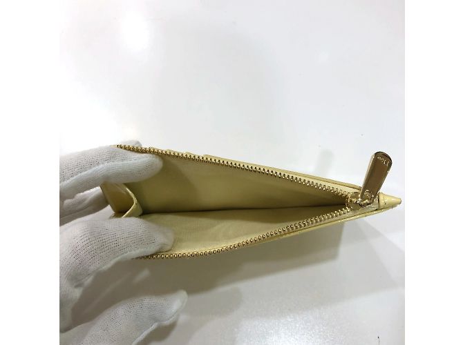 Monedero de charol Cannage Christian Dior Beige - vista 9