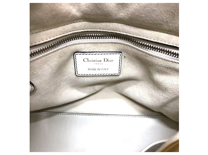 Borsa Cannage Christian Dior Bianco - vista 11