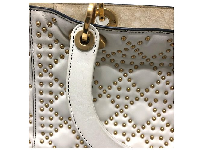 Borsa Cannage Christian Dior Bianco - vista 13