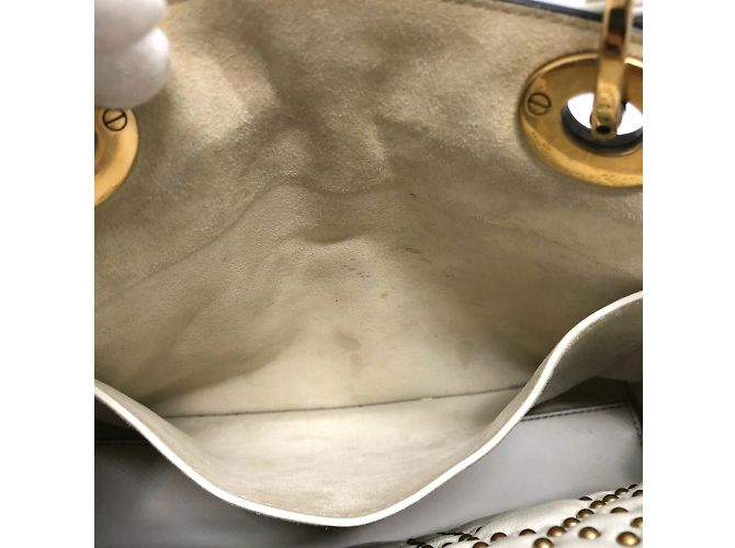 Borsa Cannage Christian Dior Bianco - vista 9