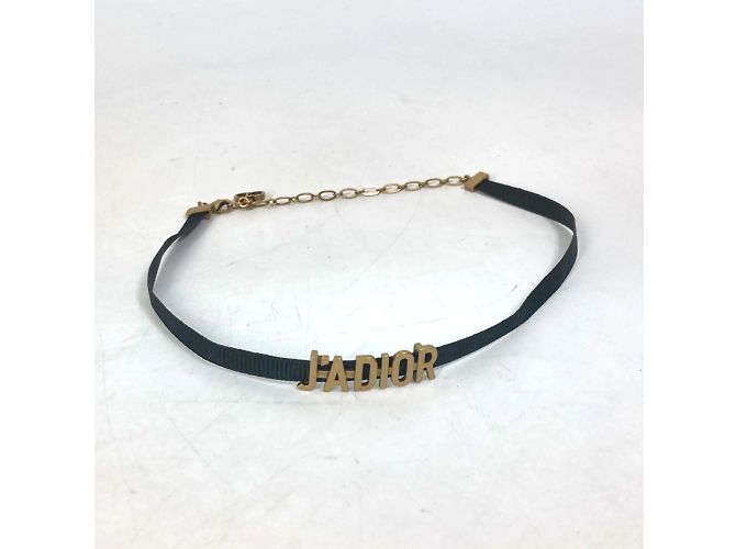 Collana choker oro e nero Christian Dior D'oro - vista 2