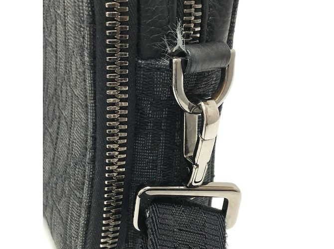 Borsa a spalla in tessuto blu navy Christian Dior - vista 10