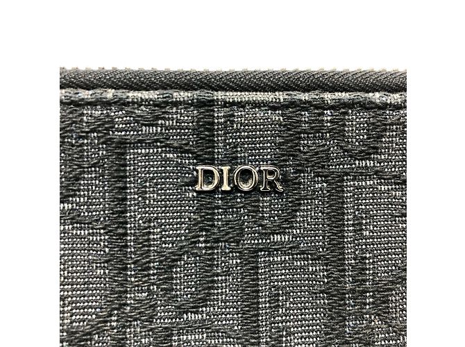 Borsa a spalla in tessuto blu navy Christian Dior - vista 14