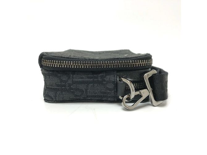 Borsa a spalla in tessuto blu navy Christian Dior - vista 3