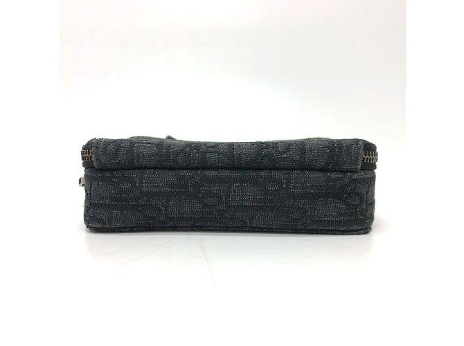 Borsa a spalla in tessuto blu navy Christian Dior - vista 4