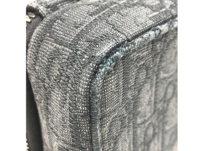 Borsa a spalla in tessuto blu navy Christian Dior - vista 6