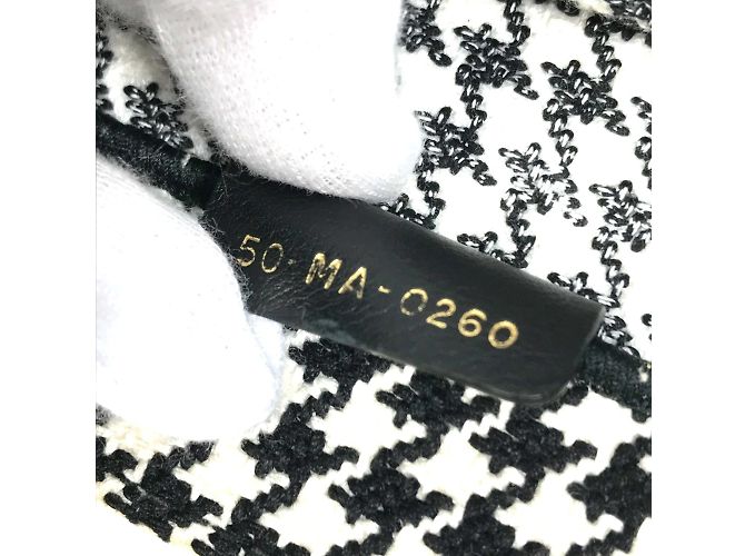 Borsa tote a scacchi Christian Dior Bianco - vista 15