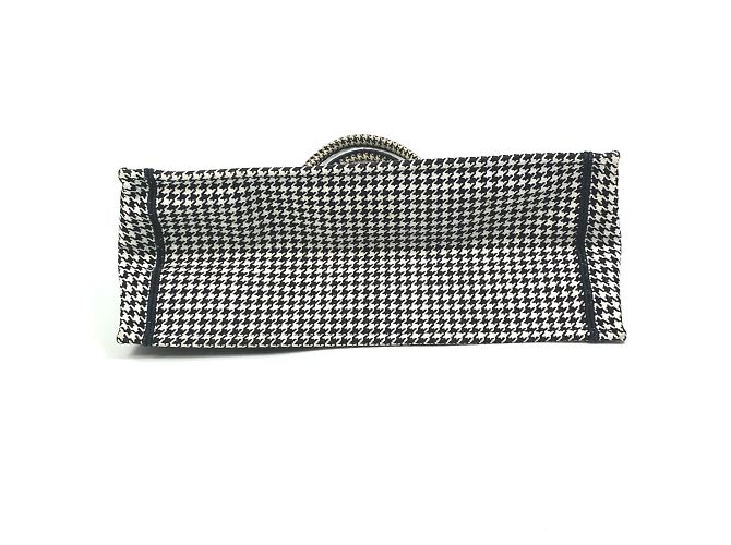 Borsa tote a scacchi Christian Dior Bianco - vista 4