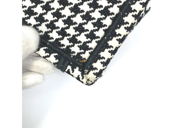 Borsa tote a scacchi Christian Dior Bianco - vista 7