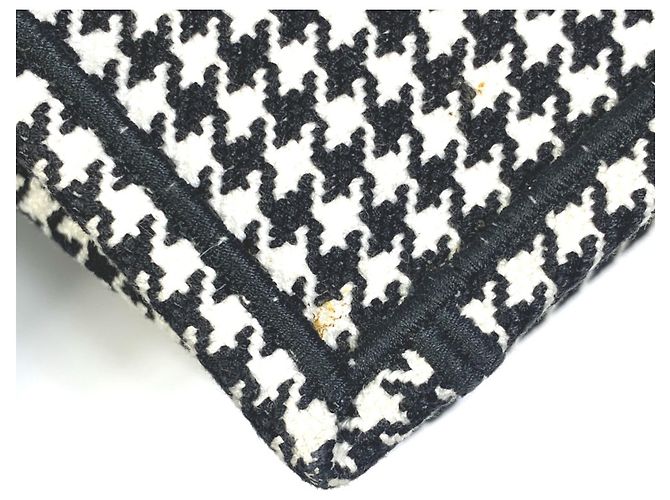 Borsa tote a scacchi Christian Dior Bianco - vista 8