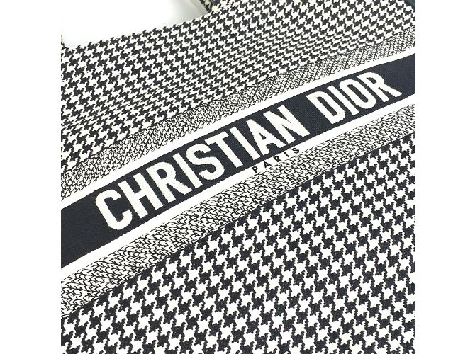 Borsa tote a scacchi Christian Dior Bianco - vista 9