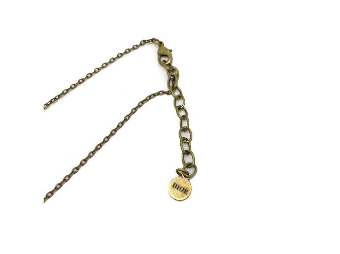 Colar de strass banhado a ouro Christian Dior Dourado - vista 6