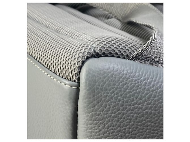Sac à dos en cuir gris Christian Dior Marron - vue 11