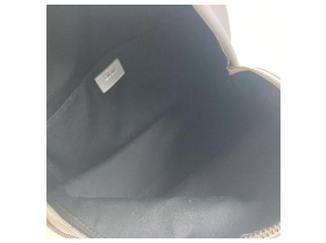 Sac à dos en cuir gris Christian Dior Marron - vue 13