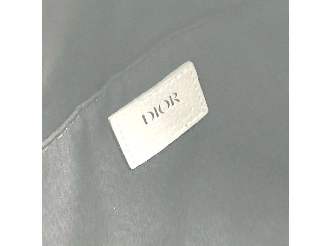 Sac à dos en cuir gris Christian Dior Marron - vue 14